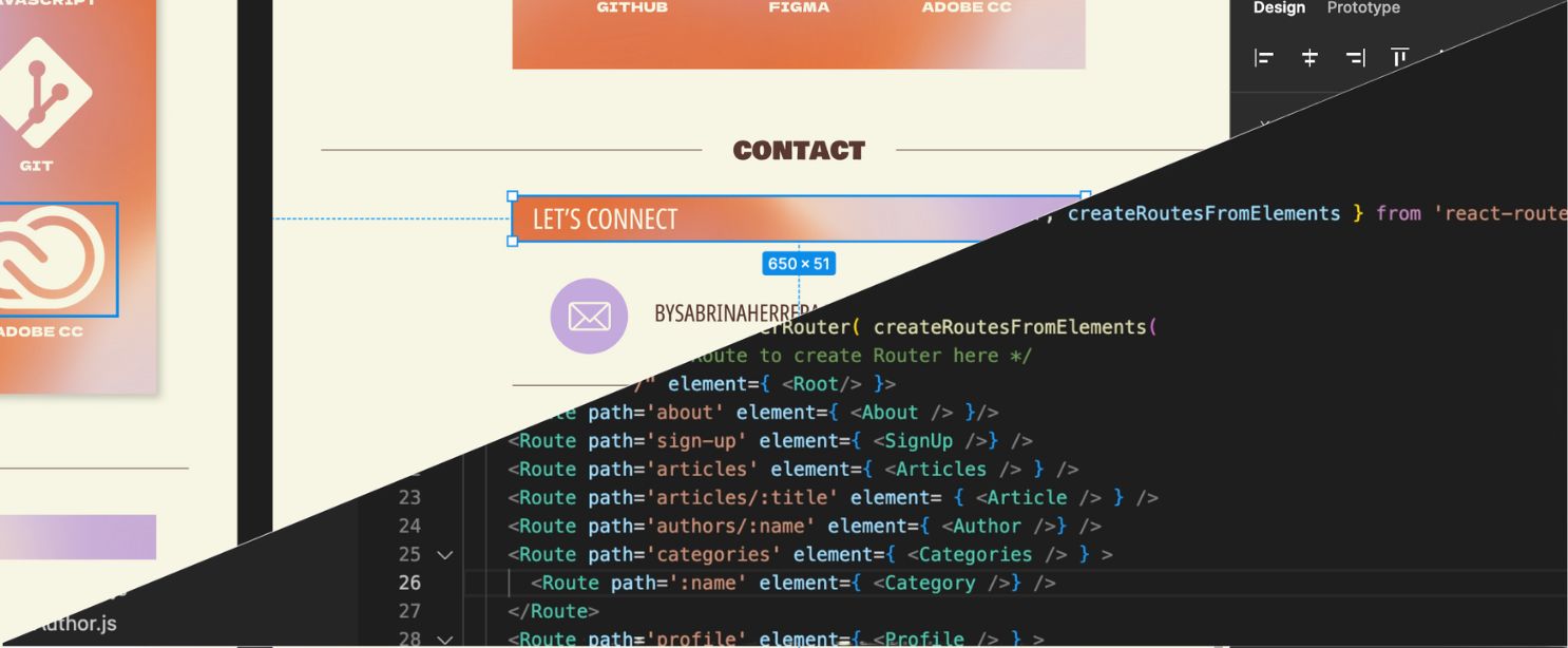 image of FIGMA file and source code for the portfolio project